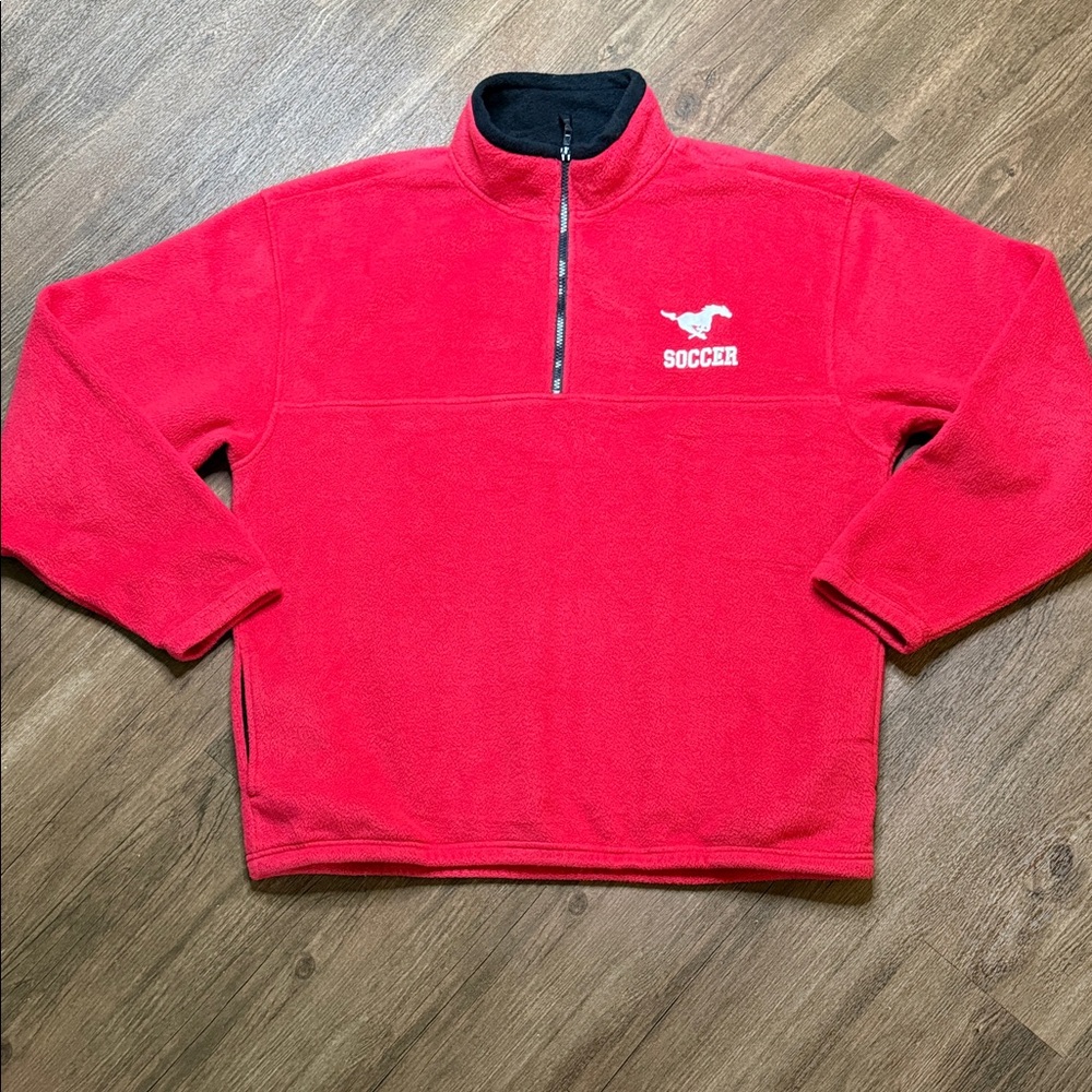 Colorado clothing Men's Red Zip-Up fleece Sweater.